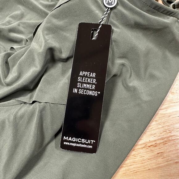 Magicsuit Rita Tankini Top Military Green Women's Size 8 New With Tags Condition - Picture 4 of 9